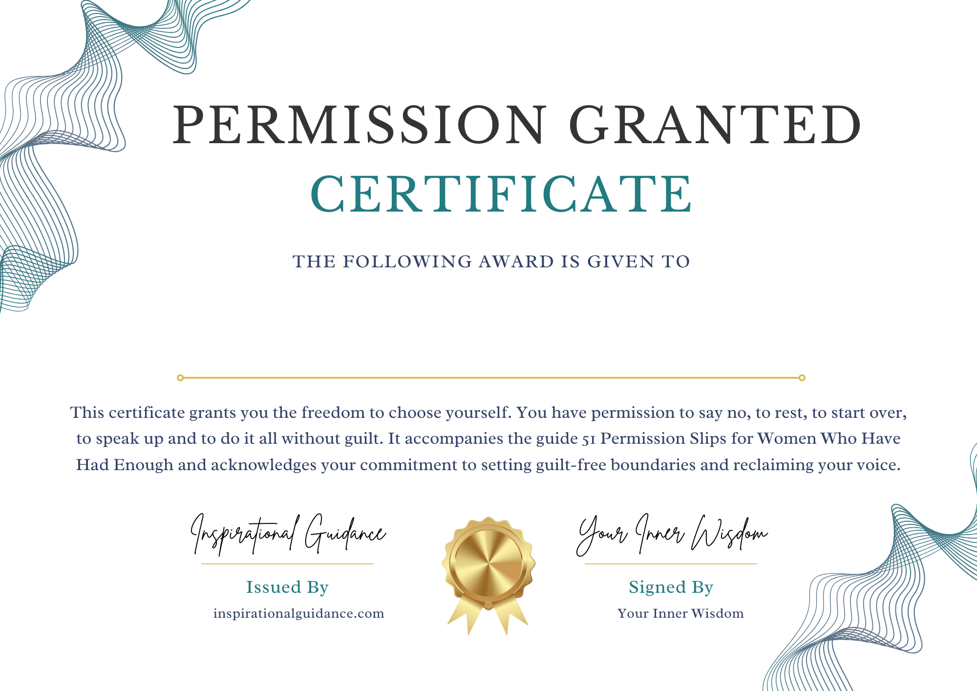 Permission Certificate