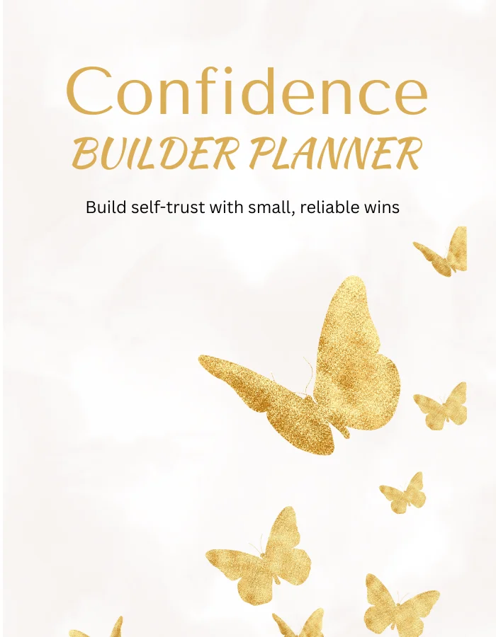 Cover design of The Self-Confidence Builder Planner for women